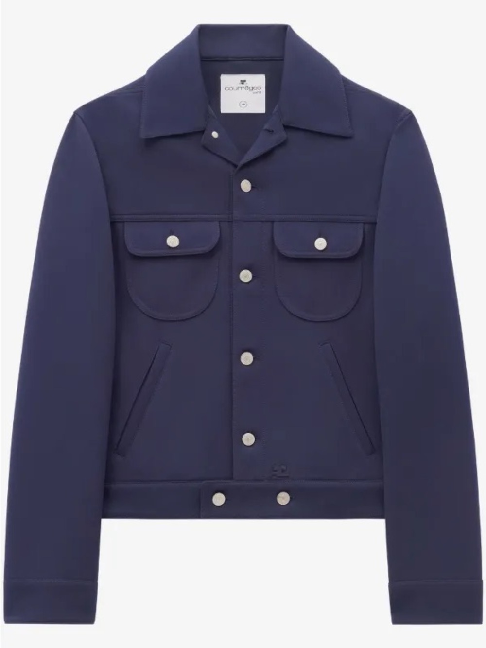 Courrèges Trucker Jacket Blue Size 54EU